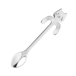 Cute Mini Stainless Steel Cat Coffee Spoon